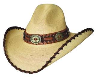 Rockin Hats Present Palm Leaf Golden Western Cowboy Hat  