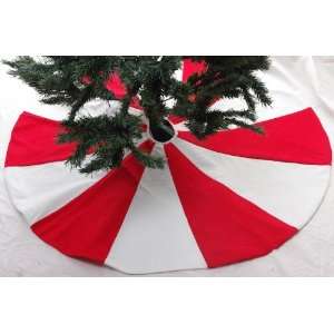   & White Candy Cane Striped 42 Christmas Tree Skirt