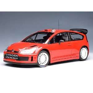  Citroen C4 WRC Plain Body Version 1/18 Red: Toys & Games