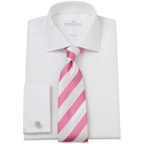   Row White Mens Cutaway Collar Fitted Dress Shirt French Cuff: Clothing