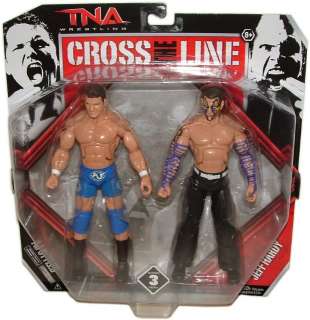   deluxe cross the line series 3 aj styles and jeff hardy figure 2 pack