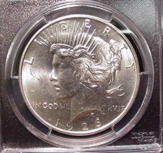 Dazzlin Dollar 1926 D Silver Peace Dollar Frosty White PCGS Mint 