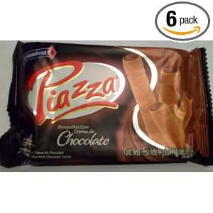 Piazza Barquillos con Crema de Chocolate Net Wet 44g (1.5 Oz) (Pack of 