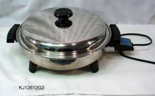   LIFETIME COOKWARE STAINLESS AUTOMATIC ELECTRIC CASSEROLE SKILLET