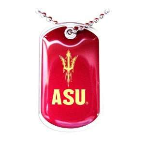  Asu Sun Devils Dog Tag Domed Necklace Charm Chain Ncaa 