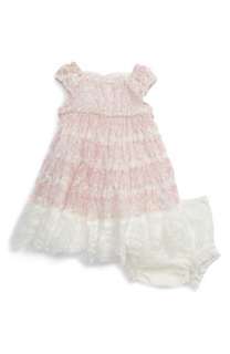 Biscotti Belle Fleur Puff Sleeve Dress (Infant)  