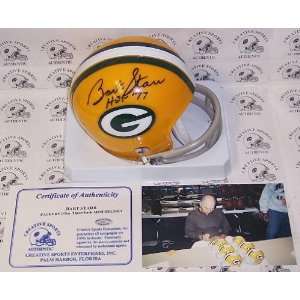 Bart Starr Hand Signed Packers Mini Helmet