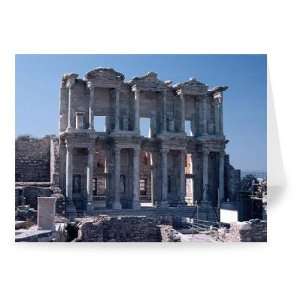 Celsus Library, built in AD 135 (photo) by   Greeting Card (Pack of 