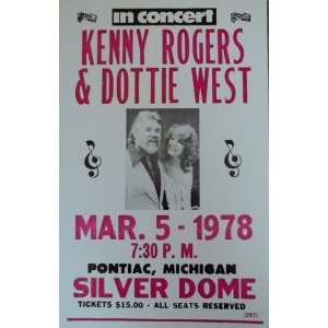 Kenny Rogers & Dottie West Live in Michigan Poster 