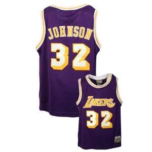  Nike Los Angeles Lakers #32 Earvin Magic Johnson Purple 