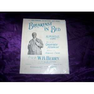   Bed Humorous Song (Sheet Music) Greatrex Newman / Howard Carr Books