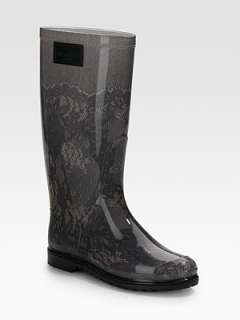 Valentino   Lace Printed Rubber Rain Boots   Saks 