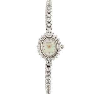 Elgin Womens Austrian Crystal Tennis Bracelet Watch  