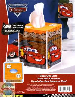 Plastic Canvas Kit Disney Cars McQueen Tissue Box Cover  
