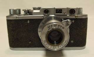 Vintage Russian FED 35mm Film Camera w/FED 13.5 50mm Lens Leica Copy 