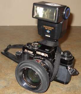 Konica Minolta X 700 35mm Film Camera + Flash Attachmen 043325000140 