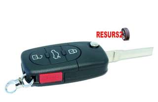 Flip Key FOB fits Audi A6 1997 1998 1999 97 98 99 Remote Case with 4 