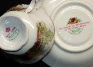   Country ROSES GARDEN GOLD 25th ANNIVERSARY Tea cup and saucer  