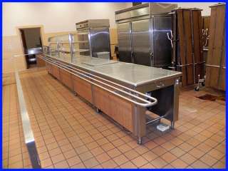 Commercial Stainless Steel Food Service Counter/Line 22 Feet Cooler 