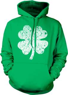 Four Leaf Clover Sweatshirt Hoodie St Patricks Day Ireland Irish Lucky 