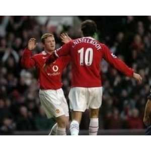   Ruud van Nistelrooy and Wayne Rooney Manchester Un