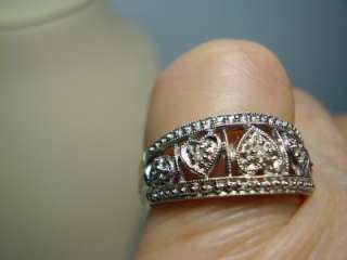 Beautiful 14K White Gold Cigar Style Diamond Ring  