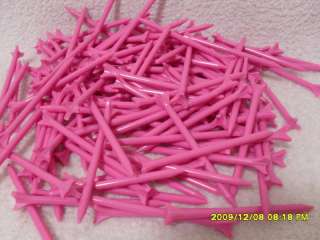 50pcs Plastic Pink Zero Friction golf Tees 3 1/4  