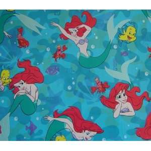  Disney Princess Ariel Little Mermaid 20 x 28 Gift Wrap Wrapping 