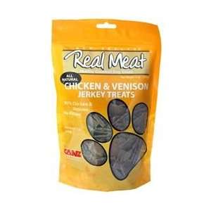   Real Meat Chicken & Venison Jerky Dog Treats 4 oz pouch