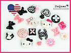 Deco Den Kit Hello Kitty Black Pink Resin Flatback Appl