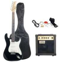   Black Electric Guitar Package with 10 Watt Amp   Beginner Kit