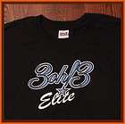 3OH!3 Rock Hip Hop Elite Star Fancy Cursive Bold Band Emblem Black XL 