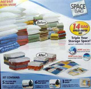 New 14 Space Bags SpaceBag Home Vacuum Seal Storage Set  