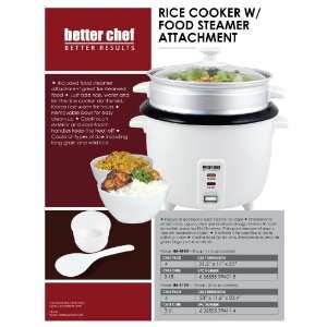  Rice Cooker with Food Steamer Attachment