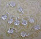 Vintage 22mm Clear Flat Disc Drop Charms  