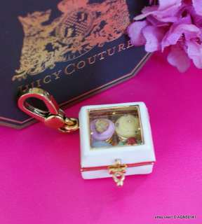 RARE♥ JUICY COUTURE Box of Four Cupcakes Gold Charm Bracelets~ OPENS 
