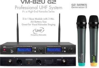   Builder BMB VM 82U G2 UHF Wireless Microphone System Dual Channel