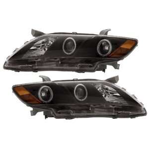 07 09 Toyota Camry Black CCFL Halo Projector Headlights /w Amber (Will 