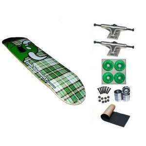  Toy Machine Josh Harmony Green Plaid 8.25 Skateboard Deck 