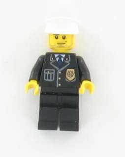 NEW Lego City Police Officer w/ white hat and stubble  
