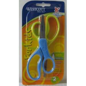   Scissors For Kids   2 pack (Neon Green and Blue)   left and righted