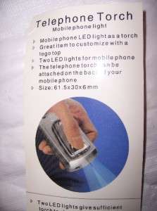 TELEPHONE TORCH CELL PHONE ACCESSORY LIGHT MOBLE  