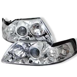 Ford Mustang Halo Projector Headlights / Head Lamps/ Lights   Chrome 
