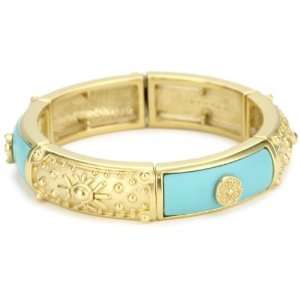  T Tahari Marrakesh Gold and Turquoise Color Stretch 