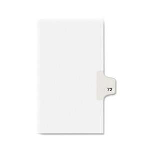   Numerical Side Tab Index Divider   White   KLF82272