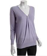 Autumn Cashmere lavender cashmere pleated twist front sweater style 