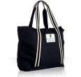 gucci navy nylon crest trademark large tote