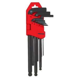  Fuller Tool 130 7509 9 Piece SAE Long Arm Hex Key Set (red 