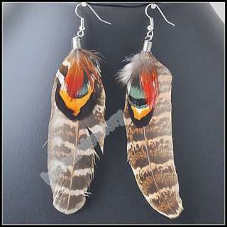 Wholesale lot of 24pairs Natural Bird Feather Earrings  