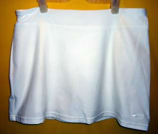 Nike Dri Fit Tennis Skirt Skort White Size Large! MJ  